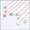 Pendant Necklaces Natural Stone Necklace Faceted Agate Crystal Carshop2006 Drop Delivery 2021 Jewelry Pendants Carshop2006 Dhm2N