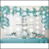 Christmas Decorations Festive Party Supplies Home Garden Ll Romantic Snowflake Curtain Outdoor Decoration For Navidad Garland Dhfrq