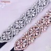 Belts S453-B Dress Elastic Belt Gown Decoration Accessories Fashion Women With Rhinestone Pearls Sliver Rose Gold Luxury SashBelts Smal22