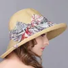 Chapéus de aba larga Chegada mulher mulher chapéu de palha de verão adulto protetora solar boné de viagem dobrável Eaves Beach Praia B-7602wide wend22