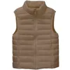 Mulheres sem mangas Ultralight Bodywarmer mantém quente cor de inverno sólido cor 90% de pato branco com colete de colete mulheres jaquetas vestíveis l220725