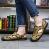 Sandalen Sommer Leder Herren lässig weich und komfortable atmungsaktiv