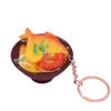 Keychains Creative Japanese Ramen Noodles Udon DIY Key Rings Chain Jewelry Making Keychain Accessorie Enek22