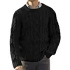 Ponts-pulls masculins de style occidental Mode décontracté Sweater 2022 Automne Hiver Couleur solide Coul Round manche longue à manches lâches Olga22's Olga22