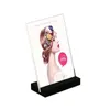 105 * 70mm Acrylic L Vorm Prijs Tag Label Display Stand Schuine Teller Top Sign Stand Plastic Promotie Papiernaam Kaarthouder