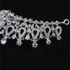 Lyxig brudkrona men högkvalitativa glittrande pärlstavskristaller Royal Wedding Crowns Crystal Veil Headband Hair Tillbehör Party CPA790 W220323