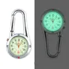 Pocket Watches Luminous Outdoor Sport Climbing Clock Clip-On Carabiner Watch Vintage Big Normals Display Quartz Movt Reloj de Bolsillpocket