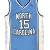 Nikivip verzending van de VS Vince Carter #15 Basketball Jersey North Carolina Tar Heels Jerseys Men's All gestikte blauwe maat S-3XL topkwaliteit