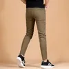 Hommes Jeans Pantalons Hommes Stretch Slim Mode Coupe Classique Printemps Pantalon Mince Coton Taille Élastique Coréen Mâle Casual Lumière Y20Men's Heat22