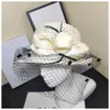 Style European Mesh Straw Hats Bow Flower Elegant Fairy Hat Summer Semi Covered Fashion Caps