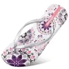 Women Summer Bohemia Beach Sandals Flat Flip Flops Ladies Fashion Slippers Indoor Shoes Silver Floral Slides Y200107