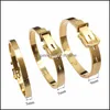 Braccialetti rigidi Gioielli Moda Acciaio al titanio 316L Cintura larga Fibbia Bracciale Fascino Polsino in oro Braccialetti Taglia Per Donna Uomo Pseira Feminina Dr