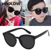 HOOLDW Gafas de sol redondas para niños Diseñador de marca Niños Gafas de sol Niños Niñas UV400 Protección de espejo Gafas al aire libre 220705