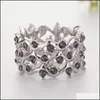 Band Rings Jewelry New Design Infinity Intertwined Cross Purple Cz Stone Ring Special-Interest Hollow Wave Shape Vine Women Finger Wide Drop