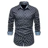 Mens White Plaid Long Sleeve Dress Shirts Brand Slim Fit Button Up Shirt Men Formal Business Work Casual Chemise Homme XXL L220704