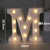 Decorazione per feste 26 lettere LED bianco luce notturna tendone segno alfabeto lampada per compleanno matrimonio camera da letto decorazione da appendere alla parete