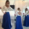 new arrival sexy back lace prom dresses with long sleeve elegant pageant prom party gown plus size for women