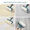 New Tearable Roll Paper Sticky Rollers Dust Wiper Pet Hair Clothes Carpet Tousle Remover Portable Replaceable Cleaning Brush Tool