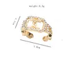 Coréen Vintage rétro ouvert bande anneaux Designer lettres géométrique anneau luxe mode hommes femmes métal bijoux fête accessoires
