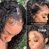 Dantelli peruklar Siyun Gösteri Saç 250 Yoğunluklu Peruk Derin Dalga Frontal 13x6 HD Kadınlar için Şeffaf Kıvırcık İnsan