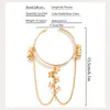 Chaîne de liaison Bohême Bracelet de bras ajusté ouvert pour les femmes Long papillon Tassel Bangle Belly Dance Jewelry AccessoriesLink Lars22