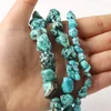 Autres perles d'espacement en pépite de turquoises bleues irrégulières en pierre naturelle pour la fabrication de bijoux Bracelet à bricoler soi-même Accessoires de collier 15 '' Wynn22