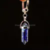 Key Rings Fashion Resin Chakras Hexagonal Prism Holder Chain Keychain Accessories For Women Men Drop Delivery 2021 Jewelry Carshop2006 Dh6Be