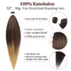 Tresses synthétiques pré-étirées 26 pouces, tresses pré-étirées ombrées 100% Kanekalon Jumbo pour cheveux africains