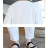 Ethnische Kleidung M-5XL Plus Größe Männer Sommer Sets Kurzarm Hemd mit Hosen Traditionelle Chinesische Wort Embroried Streetwear XXXXXLEthnische