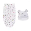 Clothing Sets Baby Swaddle Wrap Hat Born Sleepsack For 3-5KG Boy/Girl Sleeping Bag Infant Blanket Muslin BlanketClothing