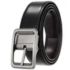 Belts Luxury Designer Brown Pin Buckle Belt Casual Two-layer Cowhide Perforated Korean Golf Plus Size 110-130 CMBelts