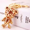 Keychains Lovely Crystal Animal Tiger Key Ring Women Keychain Bag Accessories Fashion Purse Pendant Keyring Car Chain Year Giftychains