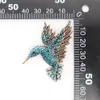 10 Pcs/Lot Fashion Jewelry Brooches Animal Blue/Pink Rhinestone Eagle Bird Brooch Pin For Decoration/Gift