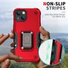 ANEL STAND 2IN1 SOFT TPU PC Hard PC Caso de celular para iPhone Magnetic em casos de bolsas de celular