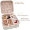 Jewelry Box Portable Travel Storage Boxes Organizer PU Leather Display Cases for Necklace Earrings Ring Jewellery Holder Package