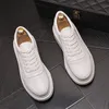 British Designer Wedding Dress Party Shoes Spring Vulcanized Lace Up Sports Casual Loafers Non-Slip Breattable Round Toe Air Cushion Driving Walking Sneakers