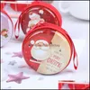 Gift Wrap Xmas Candy Box Kerstmunt Oorbellen Hoofdtelefoon Mini Tin Sealed Jar Small Storage Baroque voor Kid Verpakking Drop Delivery 2021 Eva