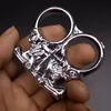 Mini Knuckle Duster Boxing Defense Self Two Finger Poxle Window Breaker Outdoor Camping EDC Tool