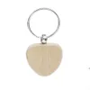 Beech Wood Keychain Party Favoriter Blank Personlig Skräddarsy Tag Namn ID Pendant Key Ring Buckle Creative Birthday Gift Zze13483