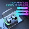 Y60 TWS trådlöst hörlurar Bluetooth 5.1 Earphone Earskydd Stereo Hifi med Mic Charging Box för Sports Games Headset Smartphone