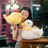 Cm Cute White Cole Duck Yellow Chick Doll Soft Stuffed Squishy Animal Short Cuddle Anime Element Children Gift J220704