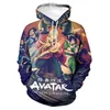 Erkek Hoodies Erkek Sweatshirts Moda Bahar Avatar Son Airbender Karikatür 3D Baskı Pullover Erkek Kadın Sokak Giyim Havalı Erkek Kız