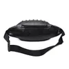 Mihaivina Men Skull Rivet Fanny Pack Waist Cinto Para Mulheres Couro Bolsas de Ombro Bolsas Casual Luxo Designer Pacote de Cintura Bolsa 220513