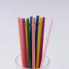 transparent Drinking Straws clear wrapped hard reusable logo plastic disposable Universal for juice party birthday party