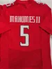 NCAA College Football 5 Patrick Mahomes II University University Color Team Color Red Black Gray White for Sports Breatable Pure Cotton عالية الجودة للبيع