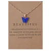 akrylfjäril hänge halsbandskonstellation legering hänge halsband kedja smycken presentkort för kvinnor217g
