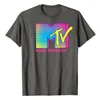 MTV蛍光色グラフィックTシャツカスタマイズされた製品メンズ衣類文字印刷された半袖ティートップ220609