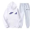 New Brand TRAPSTAR Printed Sportswear Men 15 colors Warm Two Pieces set Loose hoodie sweatshirt pants set Hoodie jogging