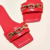 2022 square chain high-heeled sandals women wear flat bottom color lovely cool sandals