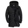 Brand Men Clothing Winter Down Jacket Fashion Slim Hooded Thick Warm White Duck Down Long Coat and Parka Male 5XL 6XL 201210